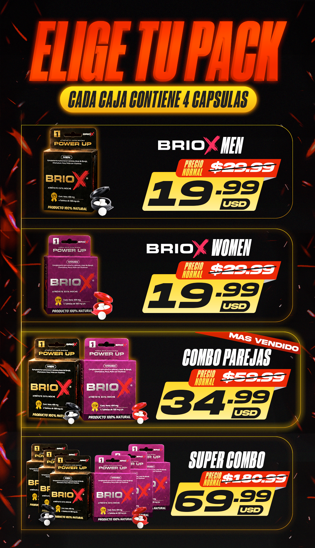 Elige tu pack BrioX